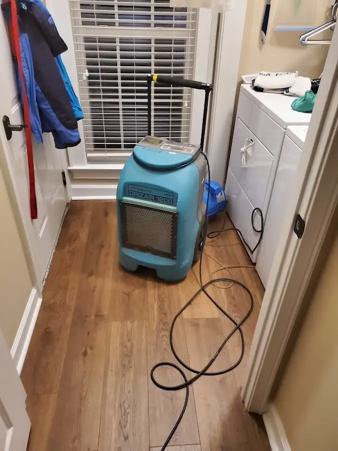 Commercial dehumidifier deployed for Flood Damage Cleanup in Oroville East